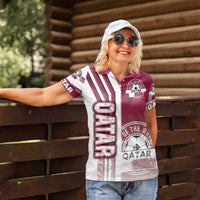 Qatar Football Women Polo Shirt The Maroons Soccer - Road To Champion - Wonder Print Shop