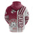 Qatar Football Zip Hoodie The Maroons Soccer - Road To Champion - Wonder Print Shop