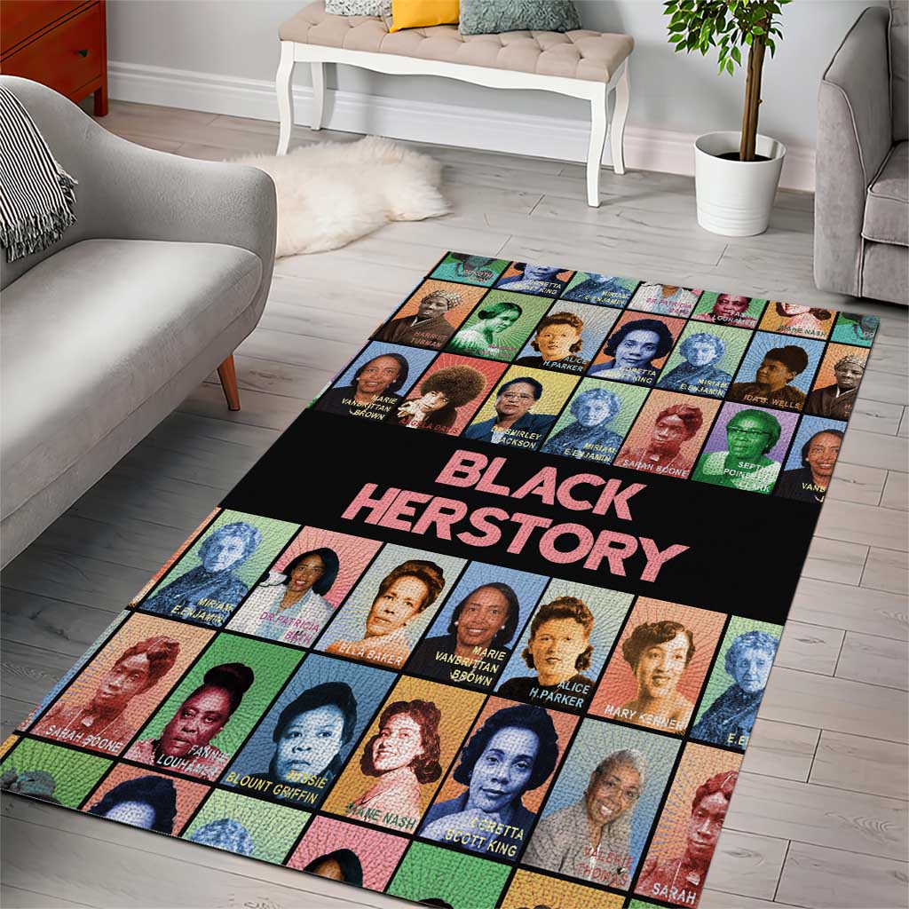 Black Herstory Area Rug The History Of African Women - Wonder Print Shop