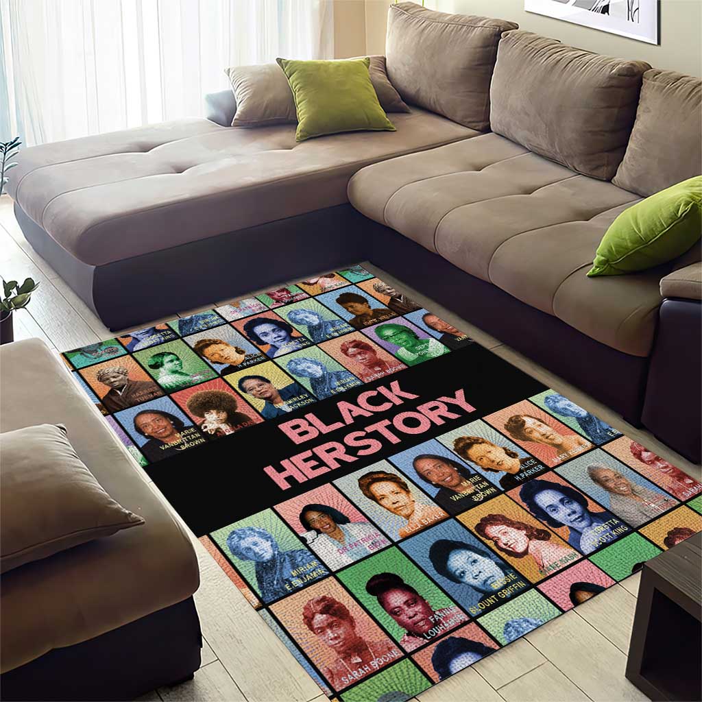 Black Herstory Area Rug The History Of African Women - Wonder Print Shop