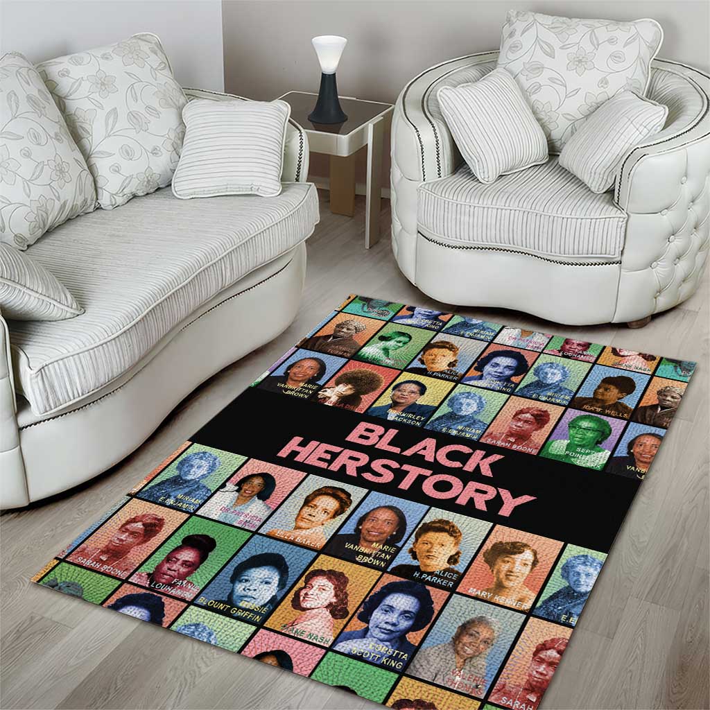 Black Herstory Area Rug The History Of African Women - Wonder Print Shop
