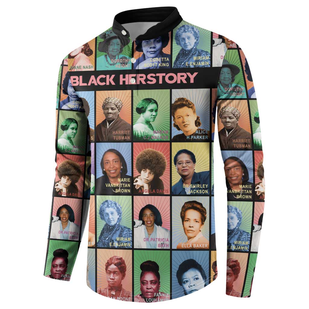 Black Herstory Button Sweatshirt The History Of African Women - Wonder Print Shop