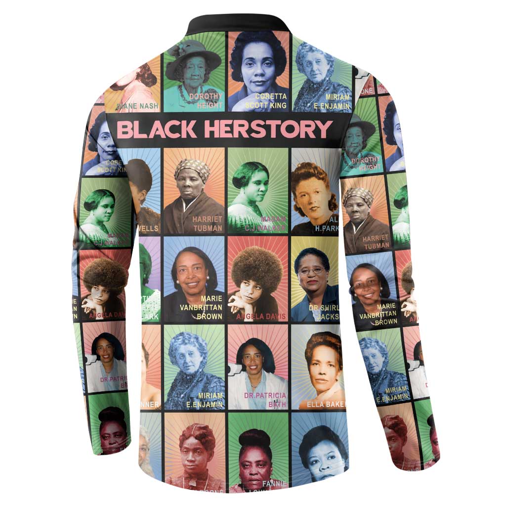 Black Herstory Button Sweatshirt The History Of African Women - Wonder Print Shop