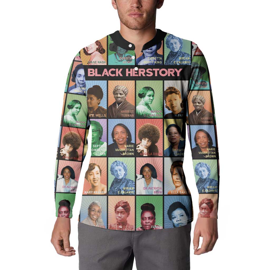 Black Herstory Button Sweatshirt The History Of African Women - Wonder Print Shop