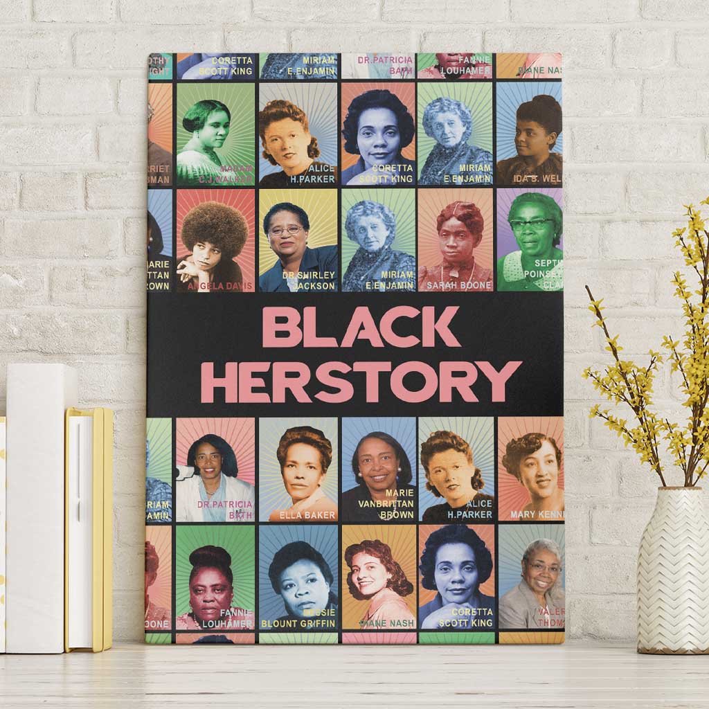 Black Herstory Canvas Wall Art The History Of African Women - Wonder Print Shop