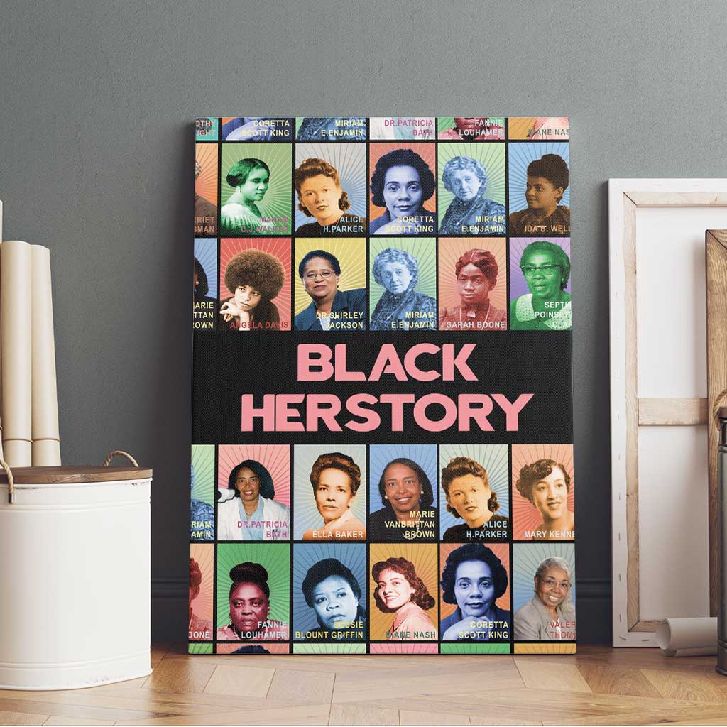 Black Herstory Canvas Wall Art The History Of African Women - Wonder Print Shop