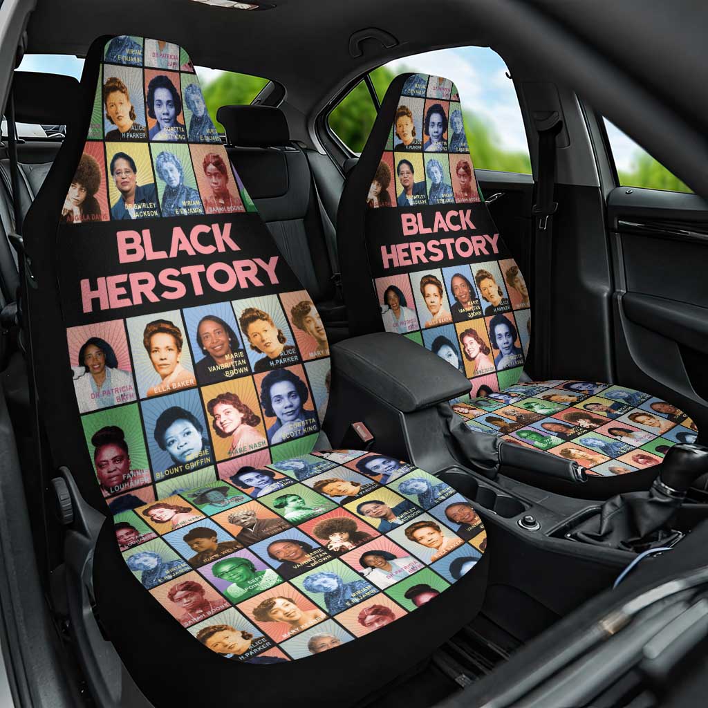 Black Herstory Car Seat Cover The History Of African Women - Wonder Print Shop