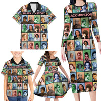 Black Herstory Family Matching Long Sleeve Bodycon Dress and Hawaiian Shirt The History Of African Women - Wonder Print Shop