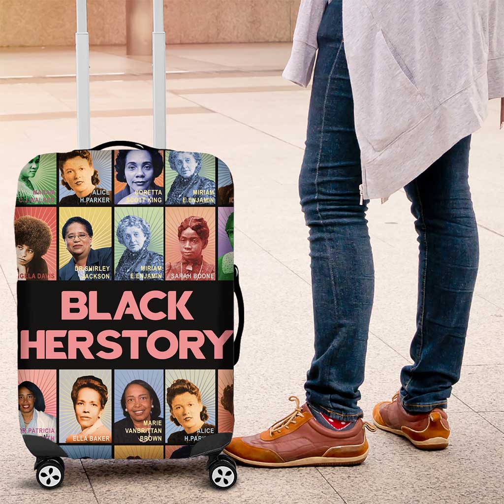 Black Herstory Luggage Cover The History Of African Women - Wonder Print Shop