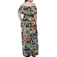 Black Herstory Off Shoulder Maxi Dress The History Of African Women - Wonder Print Shop