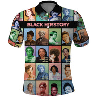 Black Herstory Polo Shirt The History Of African Women - Wonder Print Shop