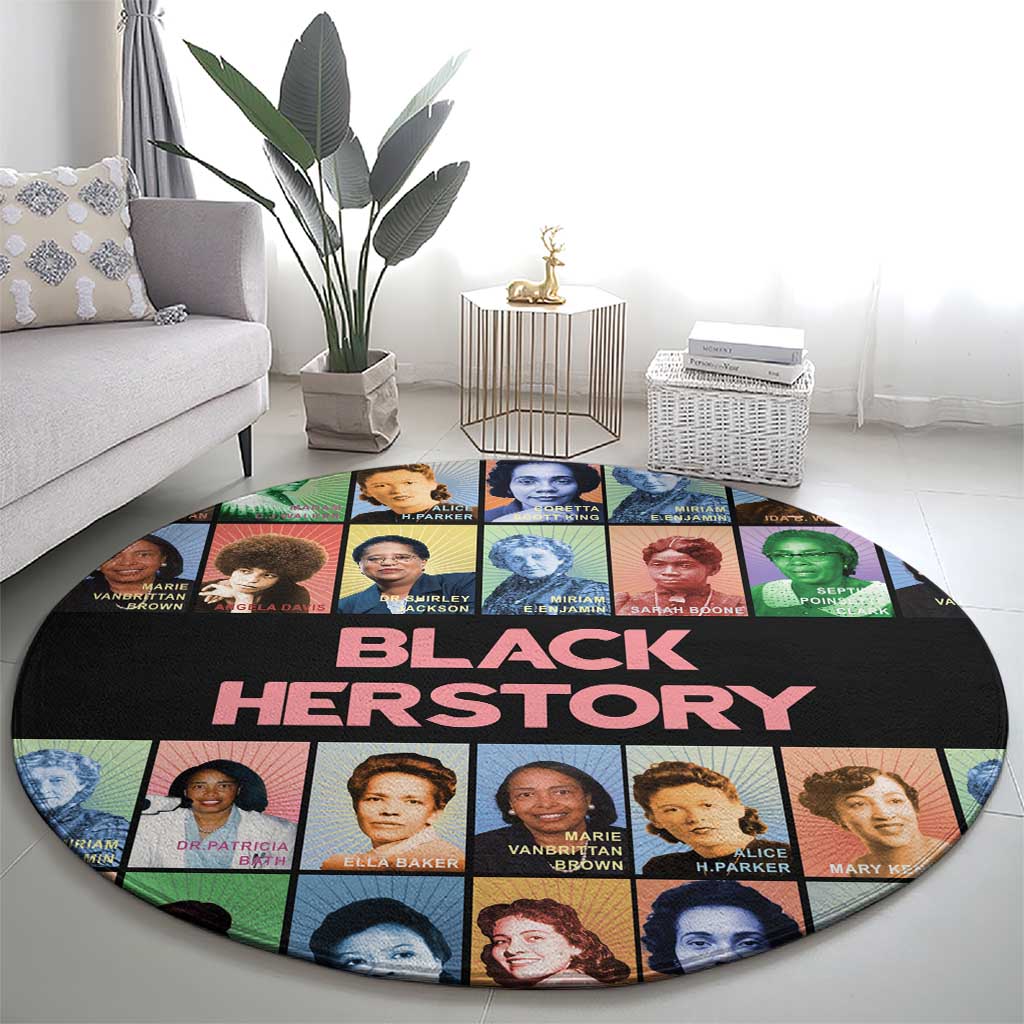 Black Herstory Round Carpet The History Of African Women