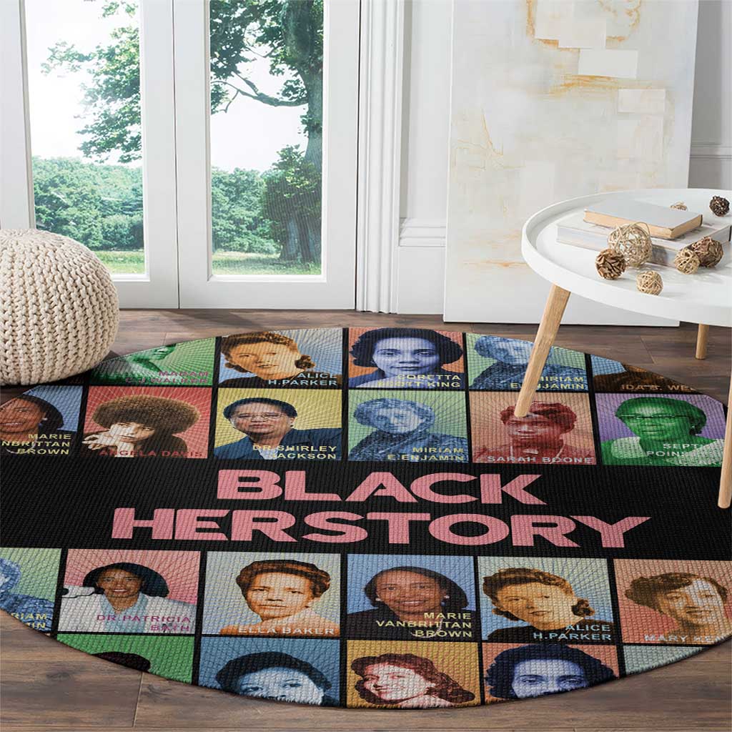 Black Herstory Round Carpet The History Of African Women