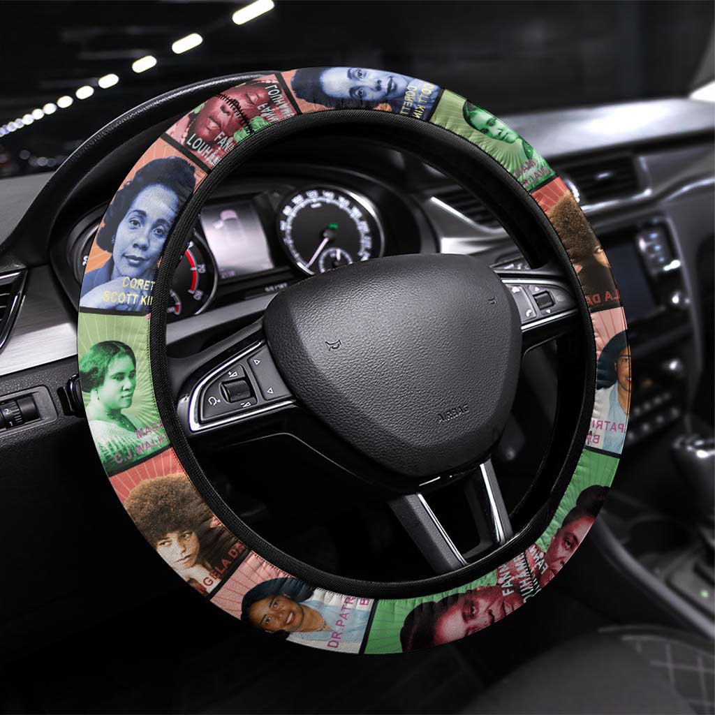 Black Herstory Steering Wheel Cover The History Of African Women - Wonder Print Shop