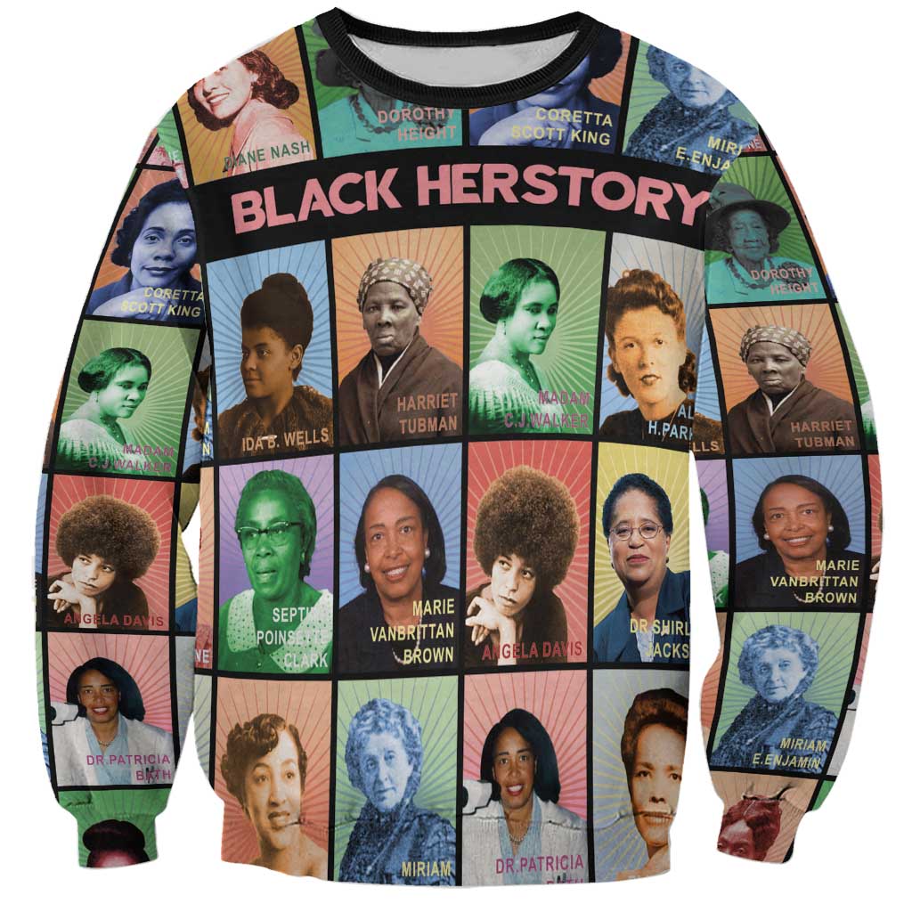 Black Herstory Sweatshirt The History Of African Women - Wonder Print Shop
