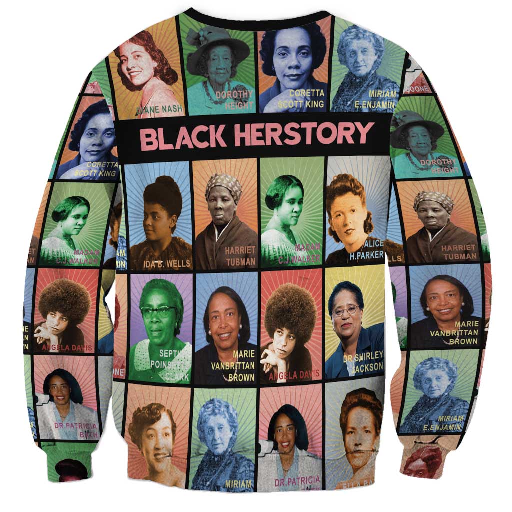 Black Herstory Sweatshirt The History Of African Women - Wonder Print Shop