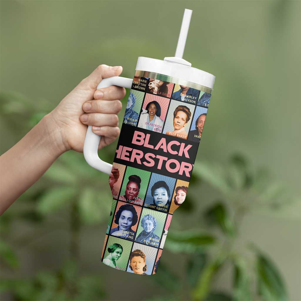 Black Herstory Tumbler With Handle The History Of African Women - Wonder Print Shop