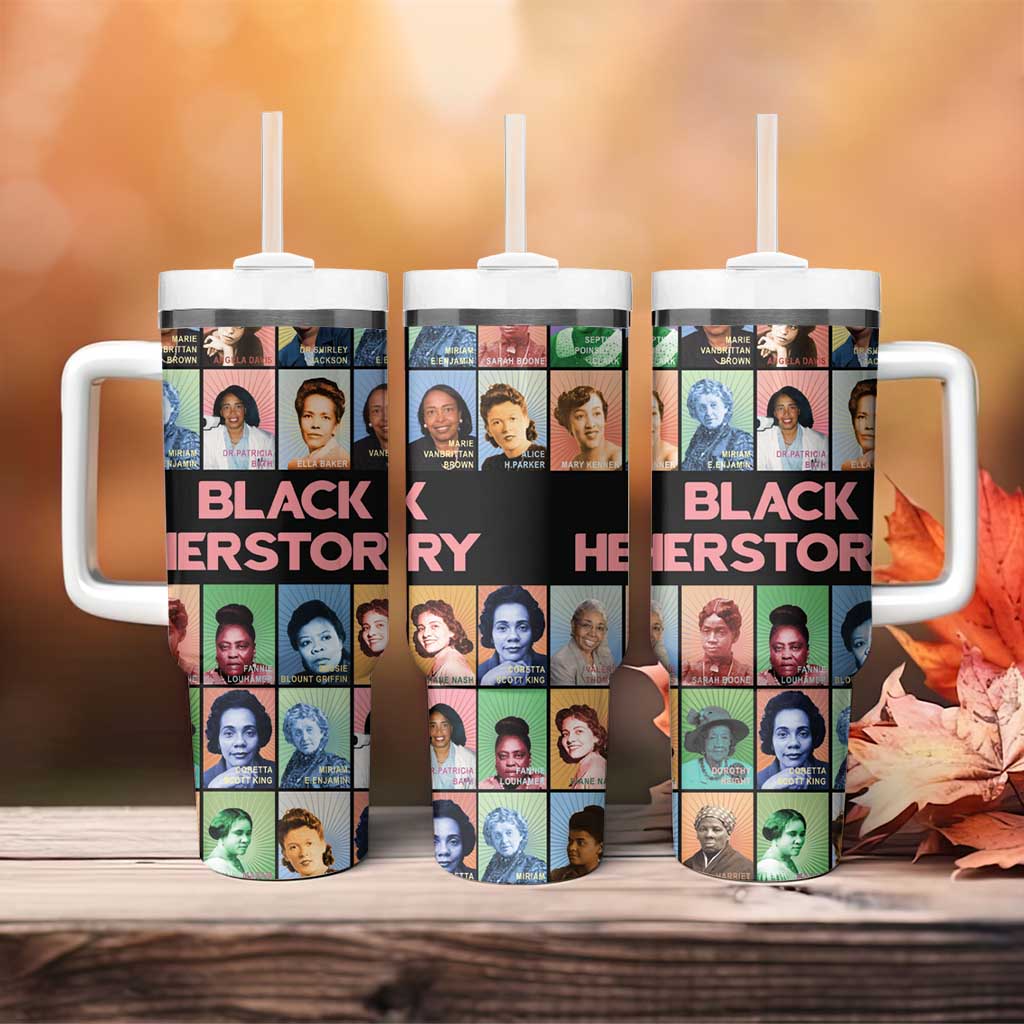 Black Herstory Tumbler With Handle The History Of African Women - Wonder Print Shop