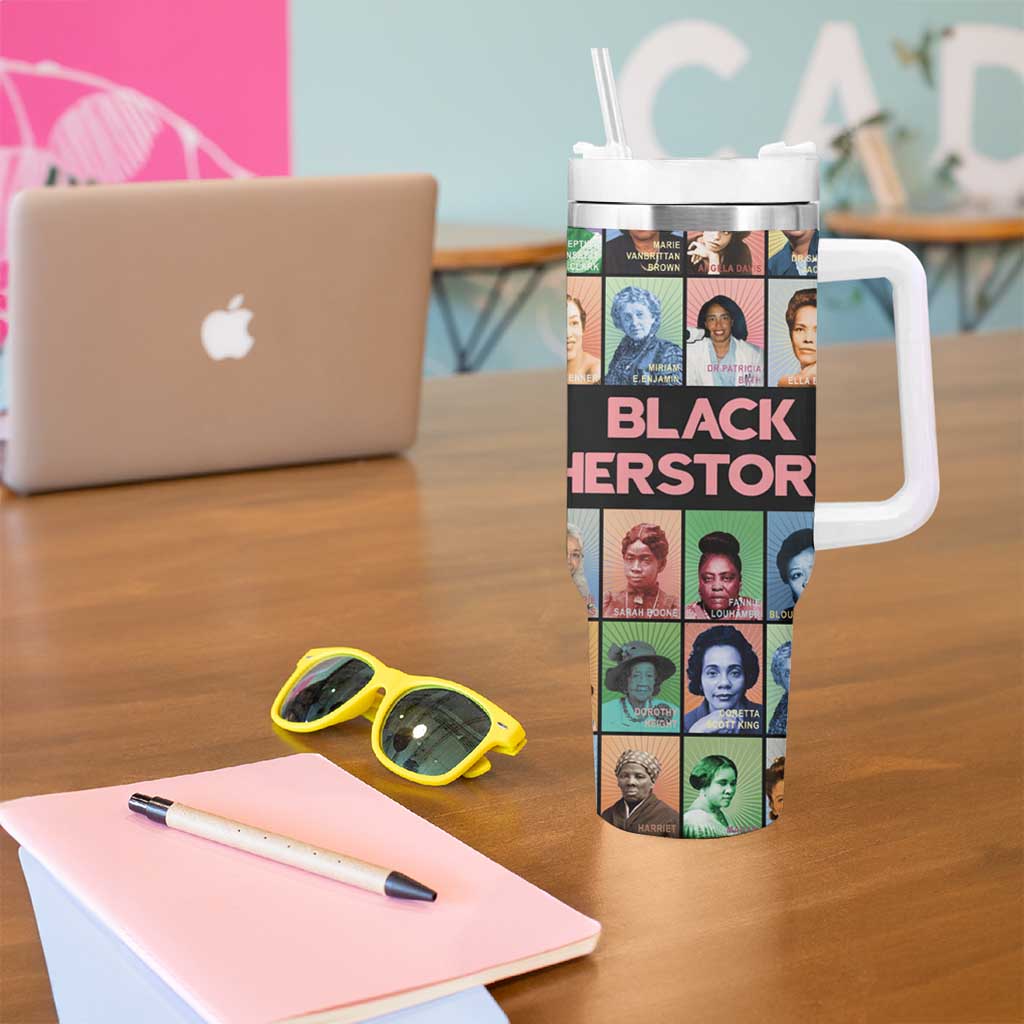Black Herstory Tumbler With Handle The History Of African Women - Wonder Print Shop