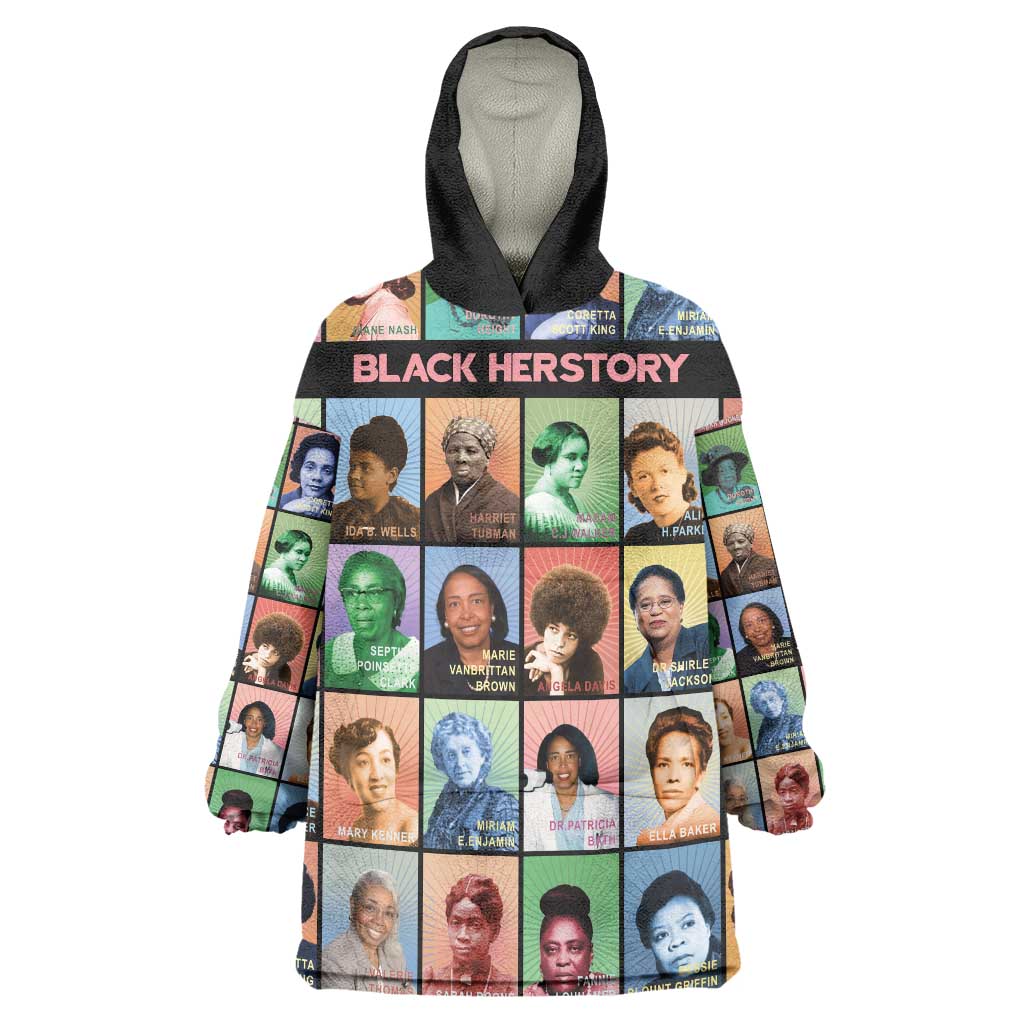 Black Herstory Wearable Blanket Hoodie The History Of African Women - Wonder Print Shop