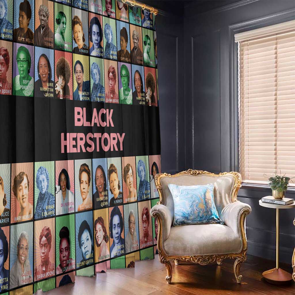 Black Herstory Window Curtain The History Of African Women - Wonder Print Shop