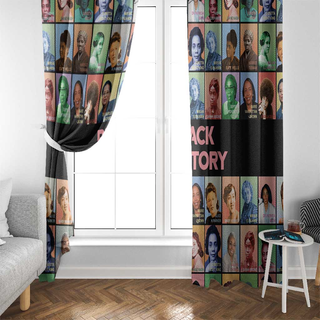 Black Herstory Window Curtain The History Of African Women - Wonder Print Shop