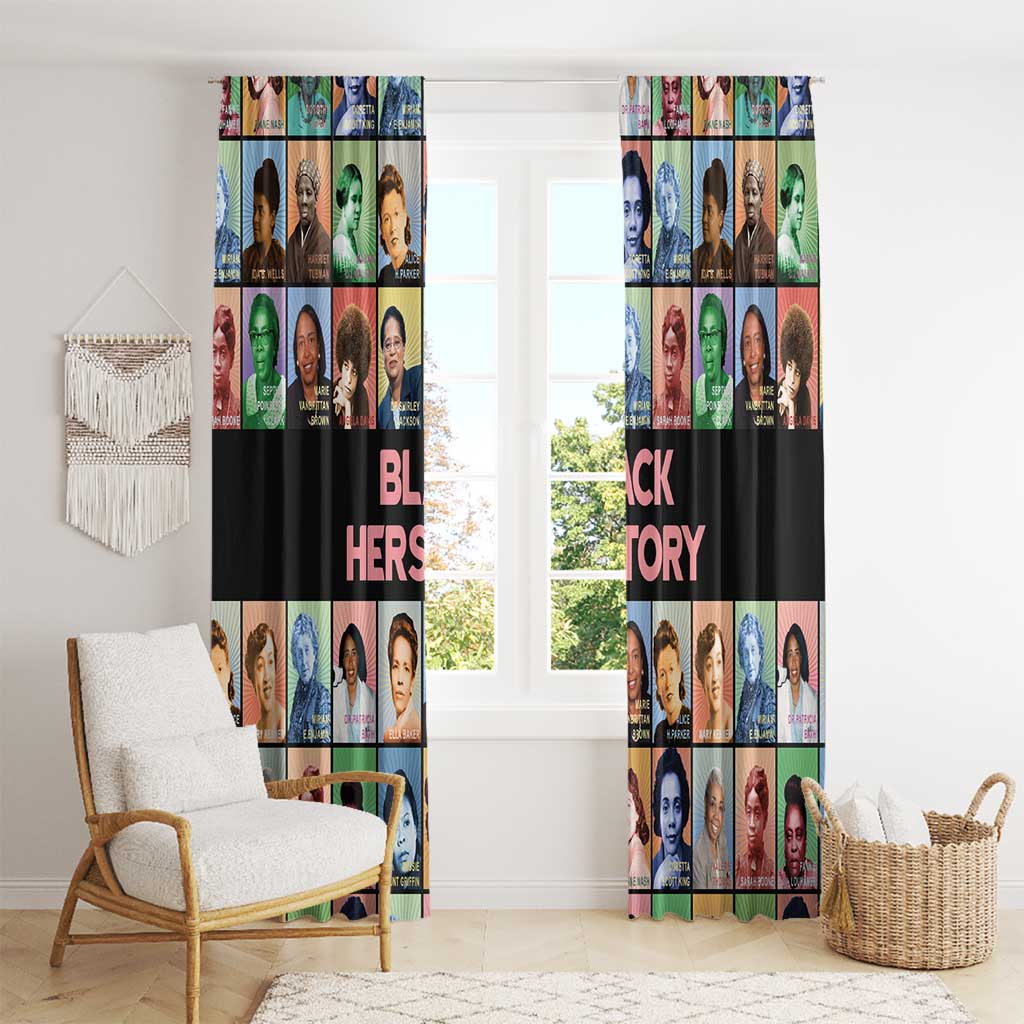 Black Herstory Window Curtain The History Of African Women - Wonder Print Shop