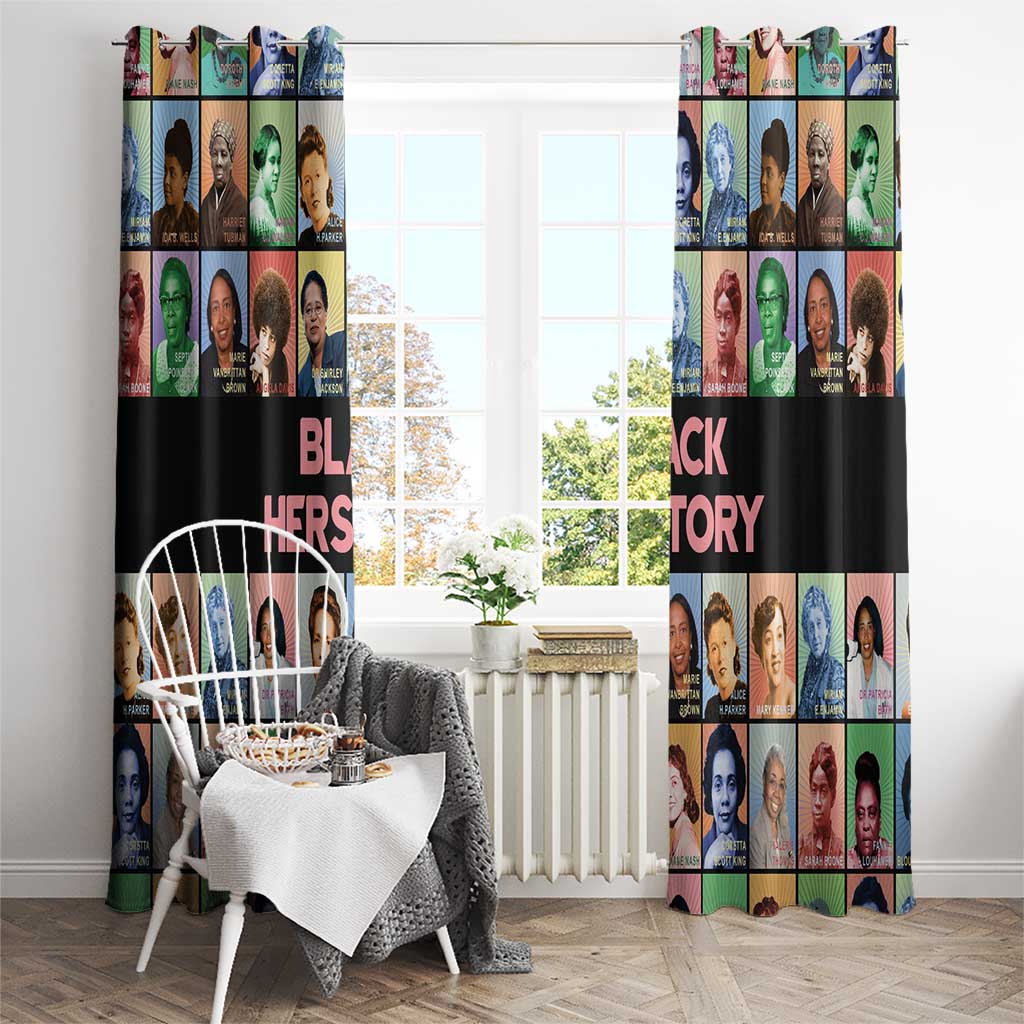 Black Herstory Window Curtain The History Of African Women - Wonder Print Shop