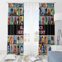 Black Herstory Window Curtain The History Of African Women - Wonder Print Shop