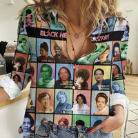 Black Herstory Women Casual Shirt The History Of African Women - Wonder Print Shop