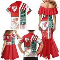 Wales Football Family Matching Mermaid Dress and Hawaiian Shirt The Dragons Soccer - Road To Champion - Wonder Print Shop