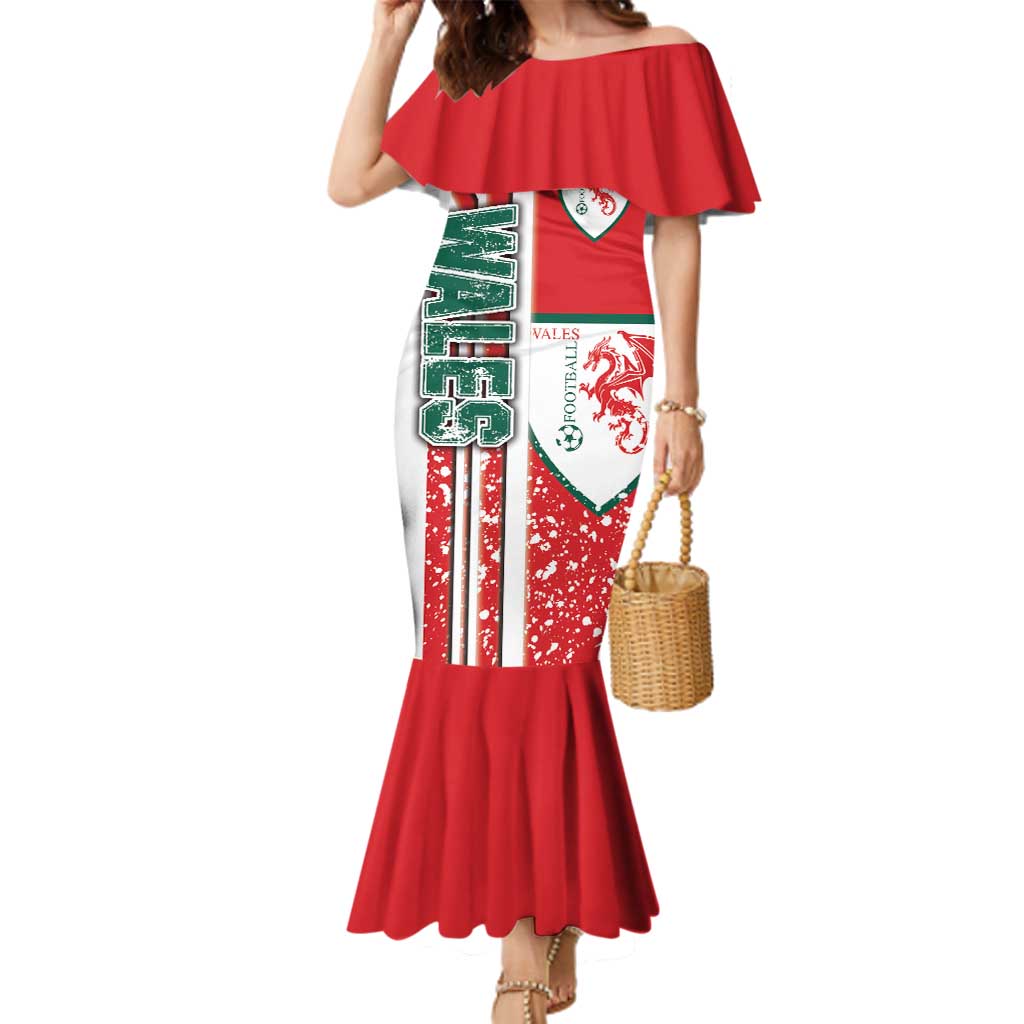 Wales Football Family Matching Mermaid Dress and Hawaiian Shirt The Dragons Soccer - Road To Champion - Wonder Print Shop
