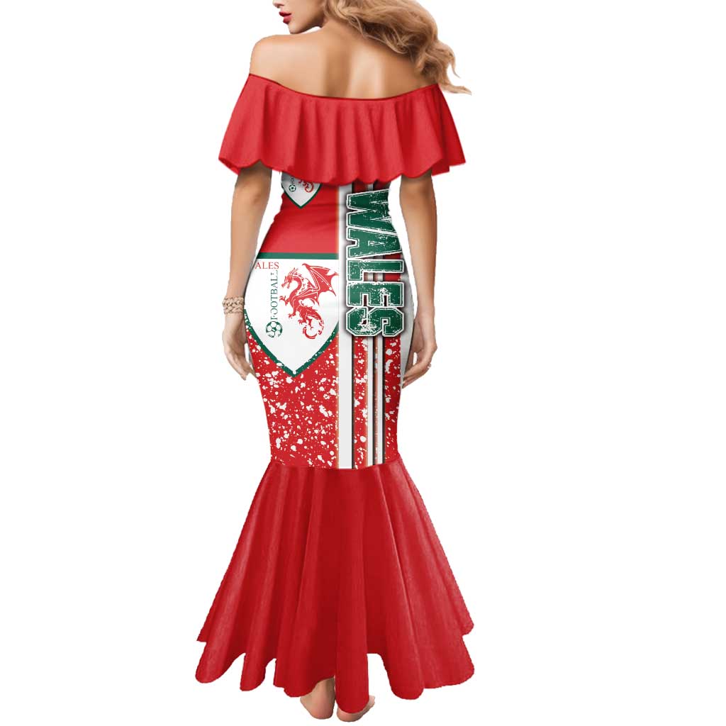 Wales Football Family Matching Mermaid Dress and Hawaiian Shirt The Dragons Soccer - Road To Champion - Wonder Print Shop