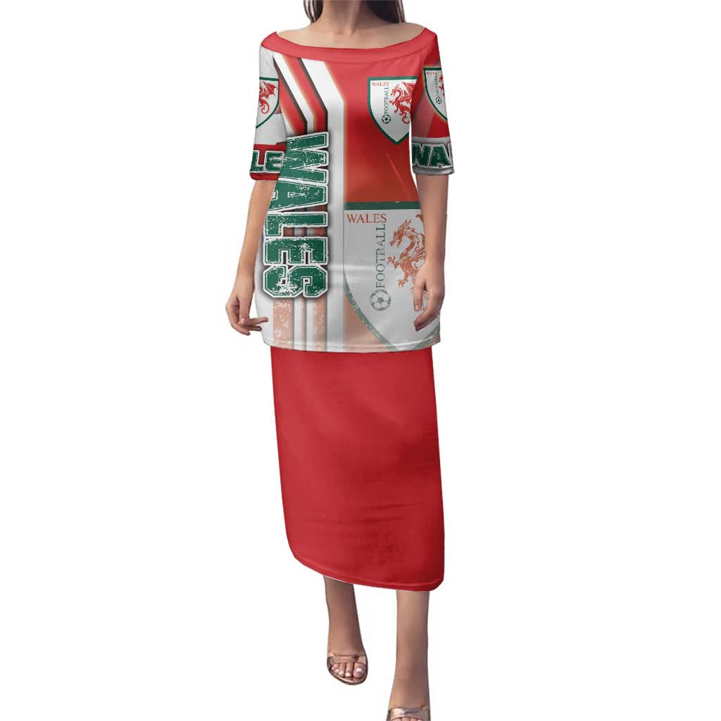 Wales Football Family Matching Puletasi and Hawaiian Shirt The Dragons Soccer - Road To Champion