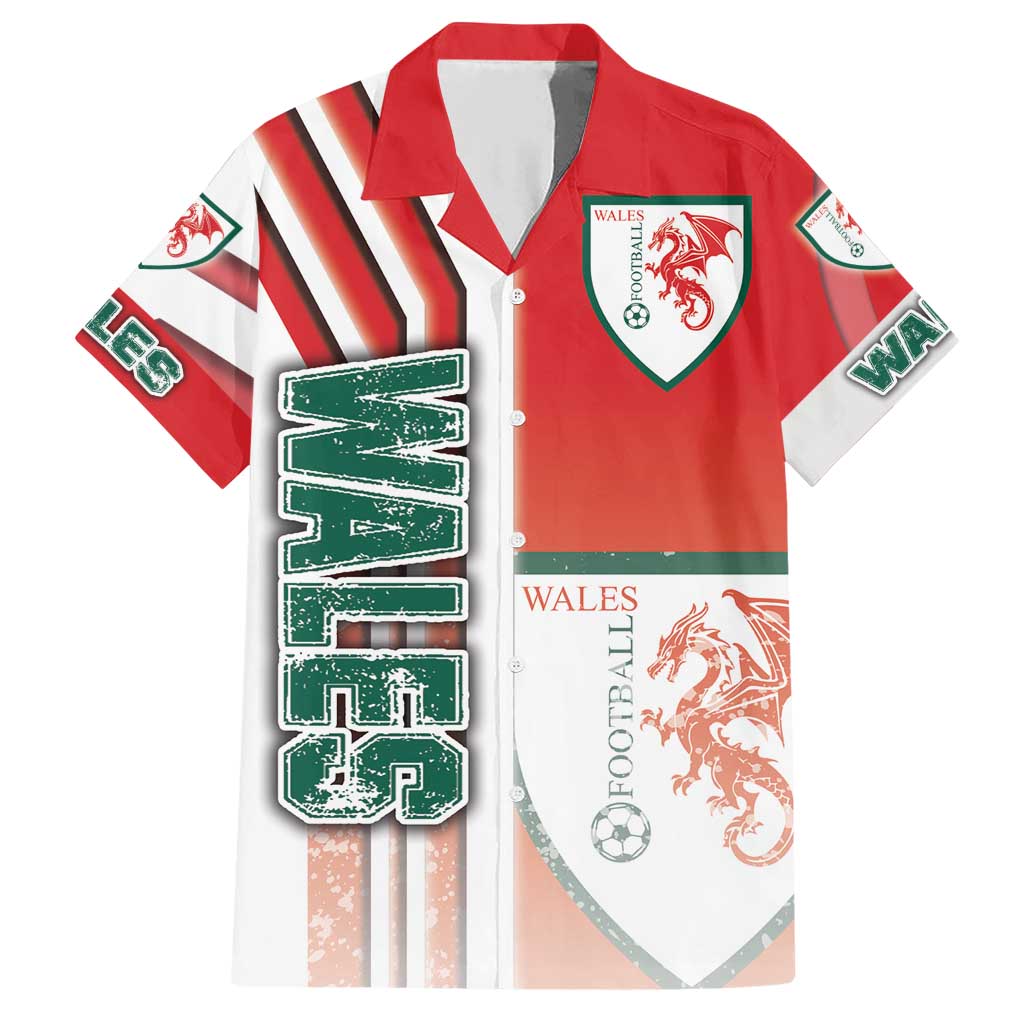 Wales Football Family Matching Short Sleeve Bodycon Dress and Hawaiian Shirt The Dragons Soccer - Road To Champion - Wonder Print Shop