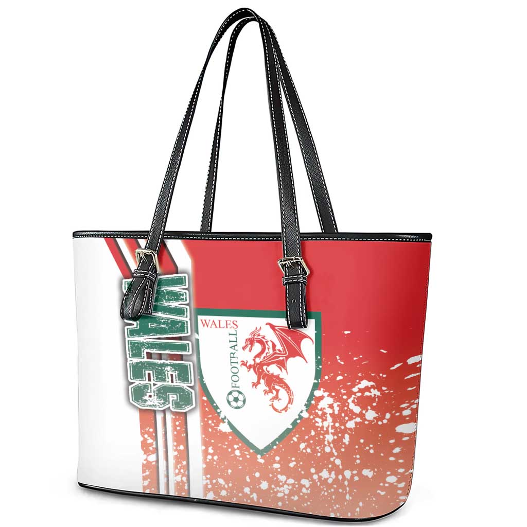 Wales Football Leather Tote Bag The Dragons Soccer - Road To Champion