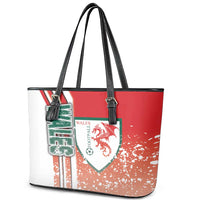 Wales Football Leather Tote Bag The Dragons Soccer - Road To Champion