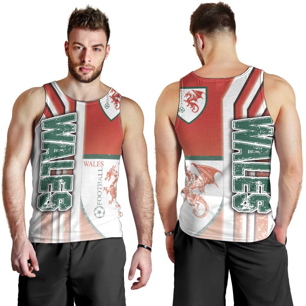 Wales Football Men Tank Top The Dragons Soccer - Road To Champion - Wonder Print Shop