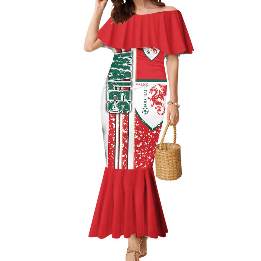 Wales Football Mermaid Dress The Dragons Soccer - Road To Champion - Wonder Print Shop