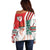 Wales Football Off Shoulder Sweater The Dragons Soccer - Road To Champion - Wonder Print Shop