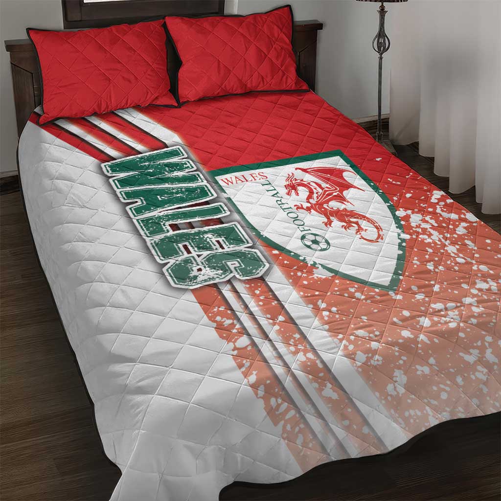 Wales Football Quilt Bed Set The Dragons Soccer - Road To Champion - Wonder Print Shop