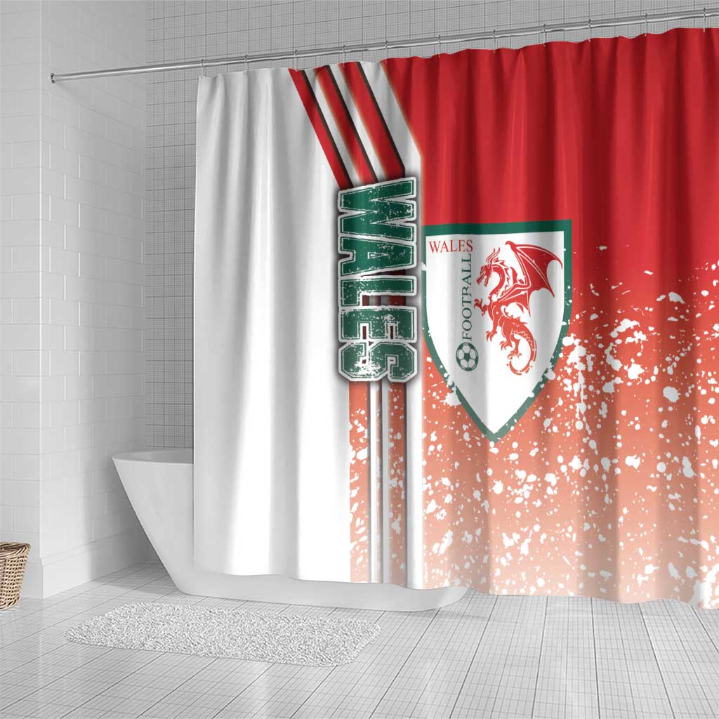 Wales Football Shower Curtain The Dragons Soccer - Road To Champion - Wonder Print Shop