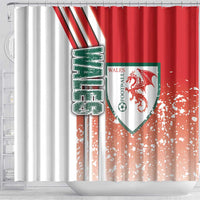 Wales Football Shower Curtain The Dragons Soccer - Road To Champion - Wonder Print Shop