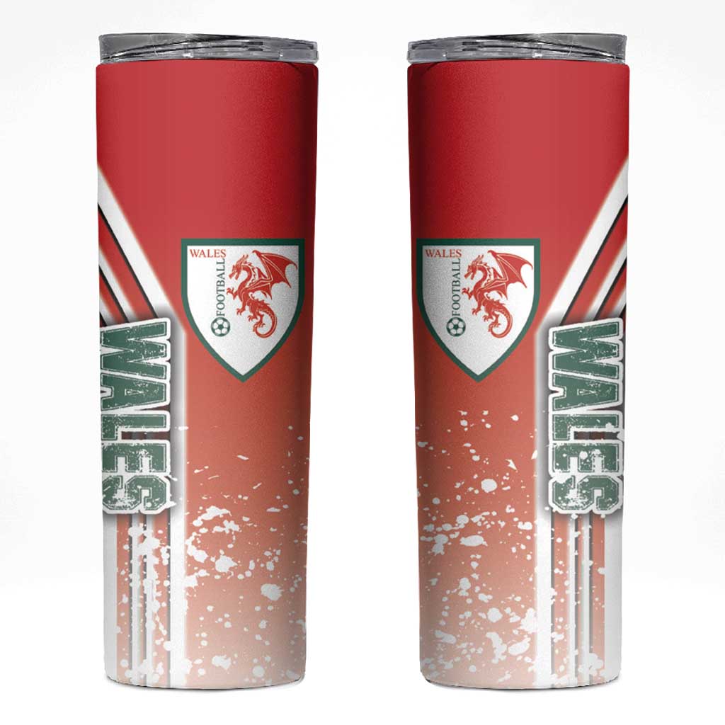 Wales Football Skinny Tumbler The Dragons Soccer - Road To Champion - Wonder Print Shop