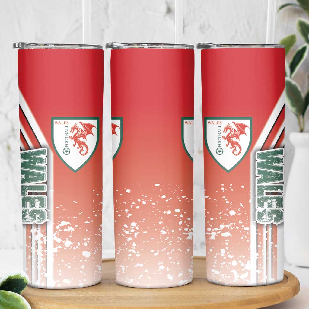 Wales Football Skinny Tumbler The Dragons Soccer - Road To Champion - Wonder Print Shop