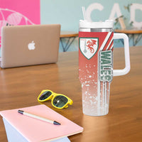 Wales Football Tumbler With Handle The Dragons Soccer - Road To Champion - Wonder Print Shop