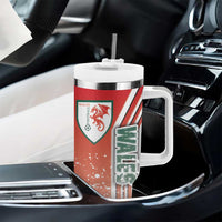 Wales Football Tumbler With Handle The Dragons Soccer - Road To Champion - Wonder Print Shop