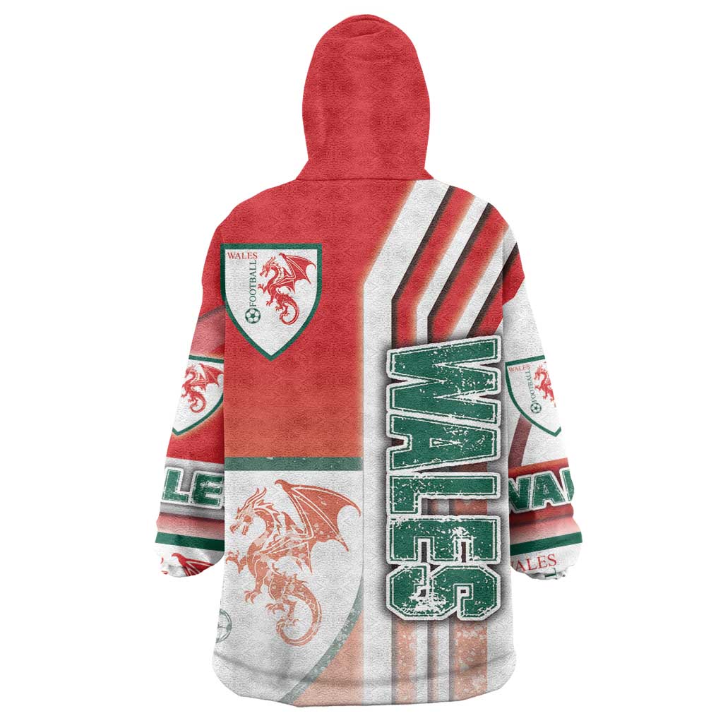 Wales Football Wearable Blanket Hoodie The Dragons Soccer - Road To Champion - Wonder Print Shop