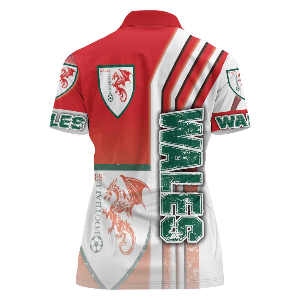 Wales Football Women Polo Shirt The Dragons Soccer - Road To Champion - Wonder Print Shop
