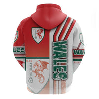 Wales Football Zip Hoodie The Dragons Soccer - Road To Champion - Wonder Print Shop